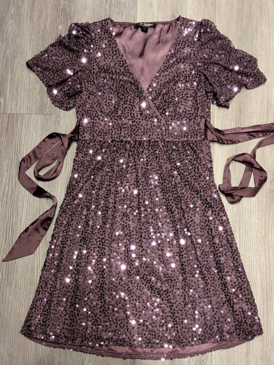 Betsey Johnson Dresses & Skirts - ​VTG Betsey Johnson Silk Sequin Dress Whimsigoth Empire Waist Mauve Purple S